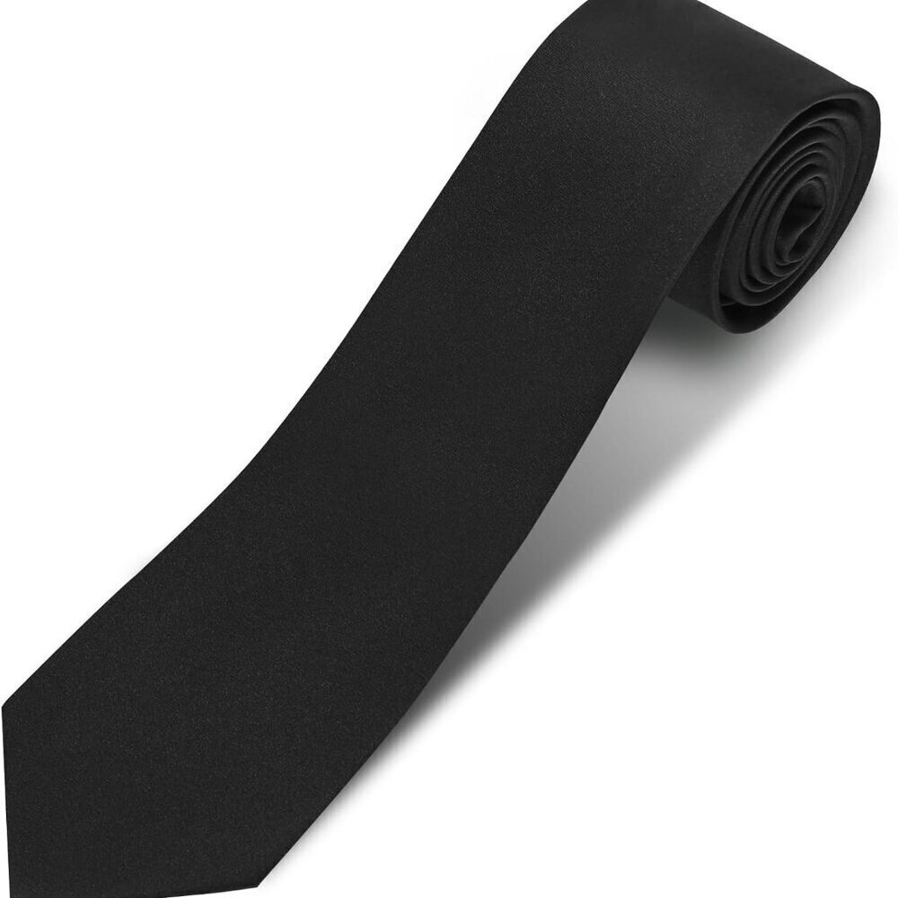 Men's Ties Solid Pure Color 3.15" 8CM Necktie Plain Formal Black Ties For Men